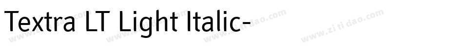 Textra LT Light Italic字体转换
